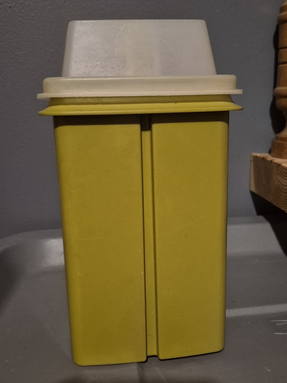 Vintage Tupperware Plastic Pickle Storage Canister with Lid